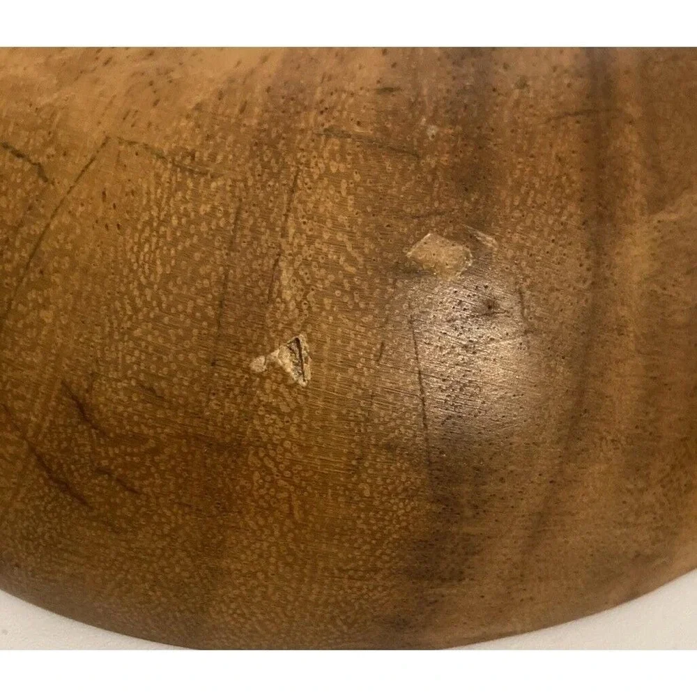 Vintage Hand Carved Wood Fruit and Bowl (14 Pieces) Tiki Party Decor Boho